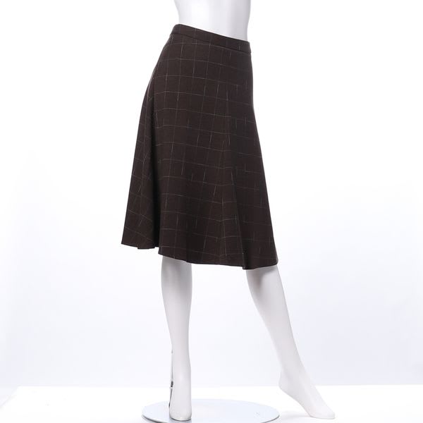 ウィンドウペンチェック柄フレアスカート