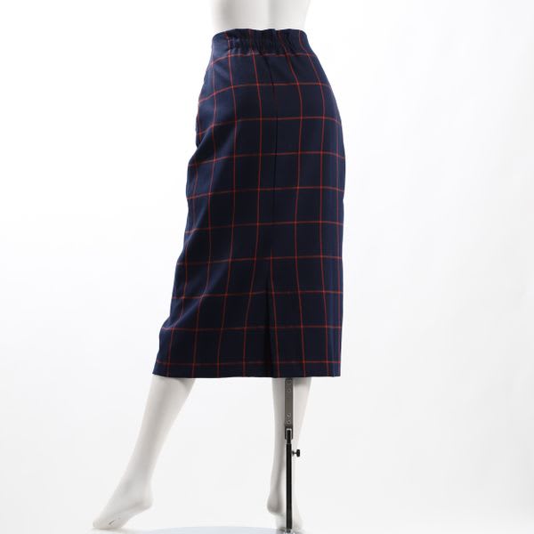 ウィンドウペンチェックセミタイトスカート
