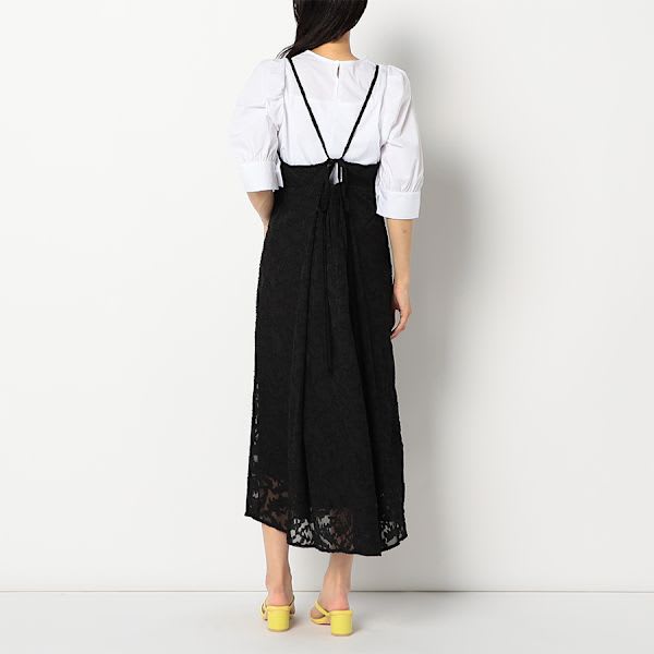 ジャガード素材キャミソールワンピース