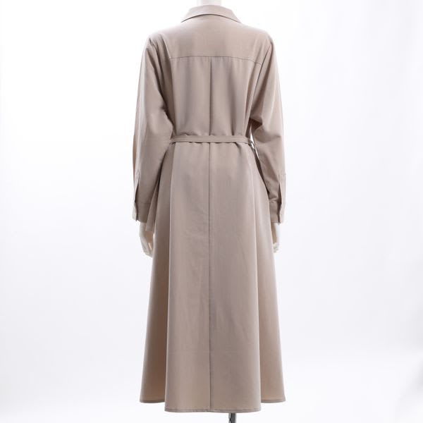 Dカンベルト付スキッパーカラーワンピース