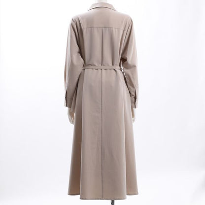 Dカンベルト付スキッパーカラーワンピース