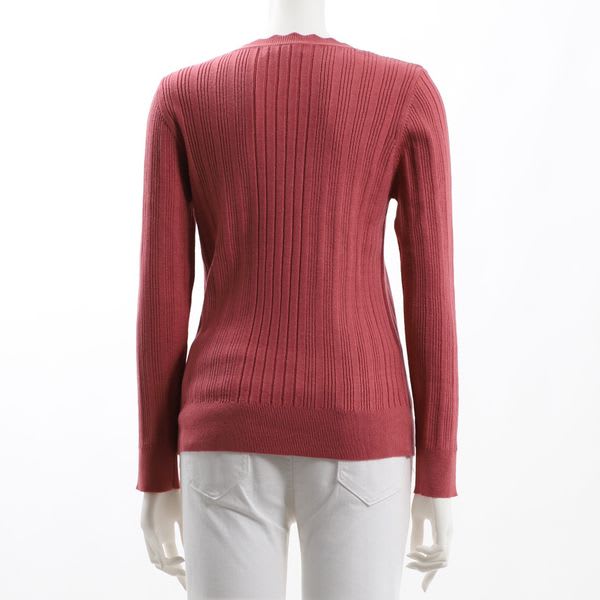 スカラップネックニット