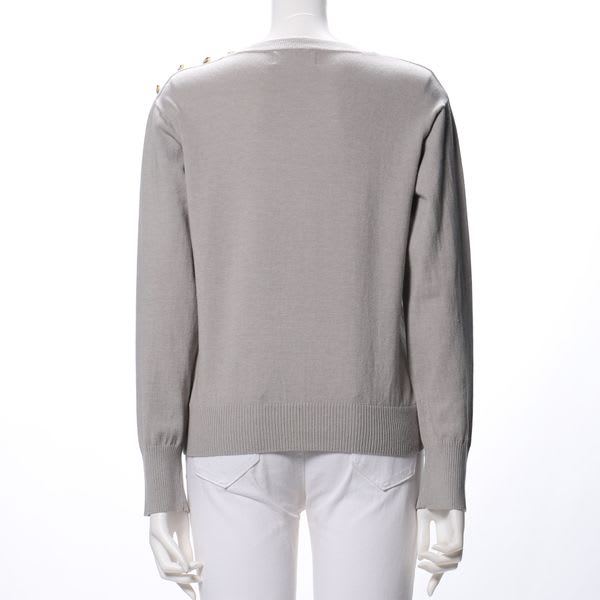 ショルダーボタンニット