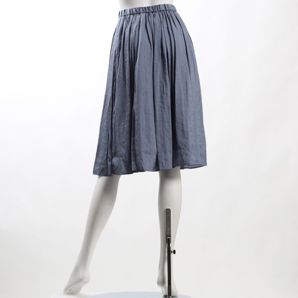 ヴィンテージサテンギャザーフレアスカート