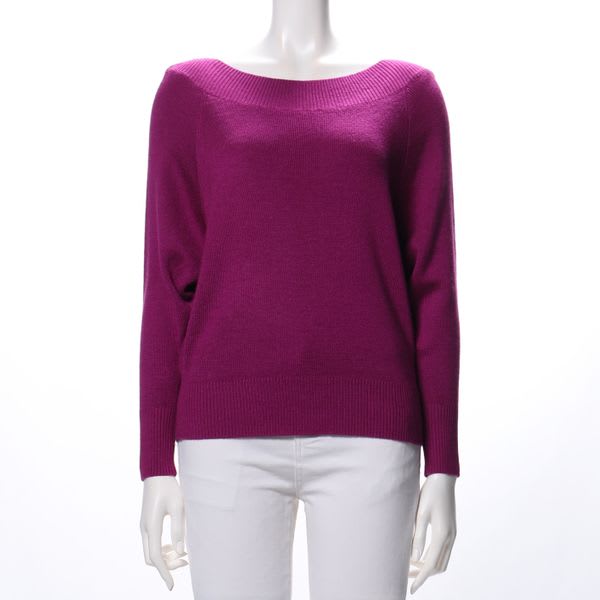 ボートネックドルマンスリーブニット