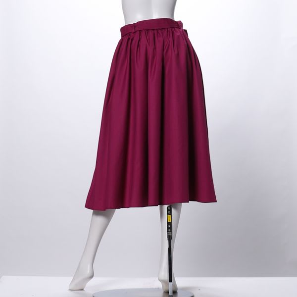 Dカンベルト付きフィッシュテールスカート