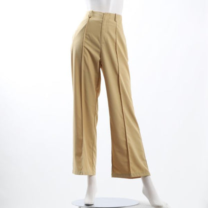 ピンタック入りフレアパンツ
