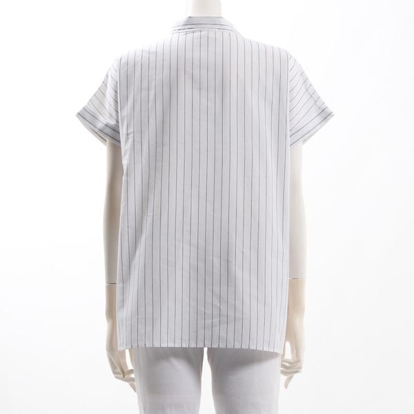 ストライプ柄ボウタイブラウス