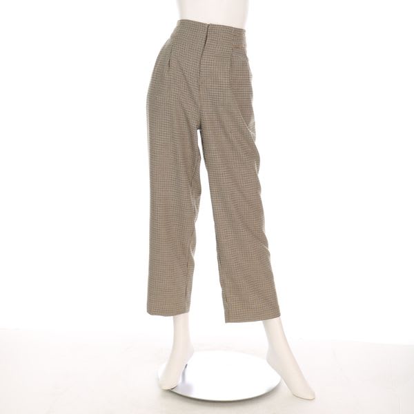 ウエストデザインストレートパンツ