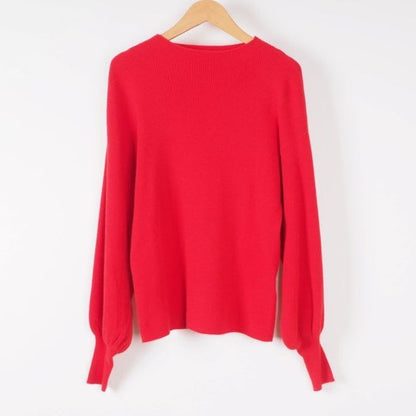 バルーンスリーブニットトップス