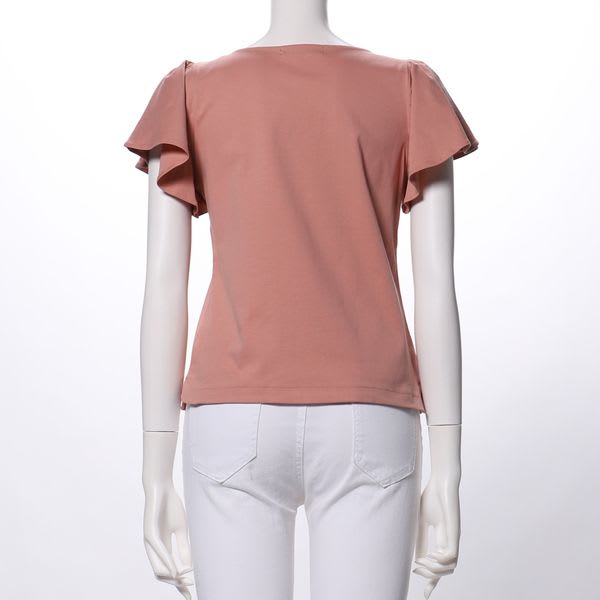 ラッフルスリーブカットソー