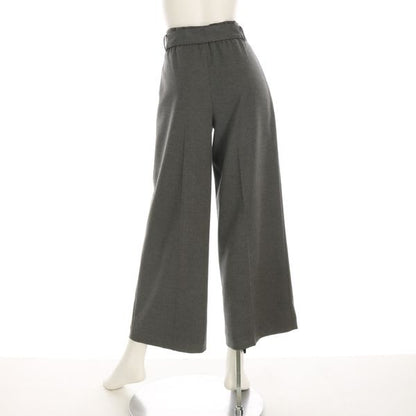 ベルト付きタック入りワイドパンツ