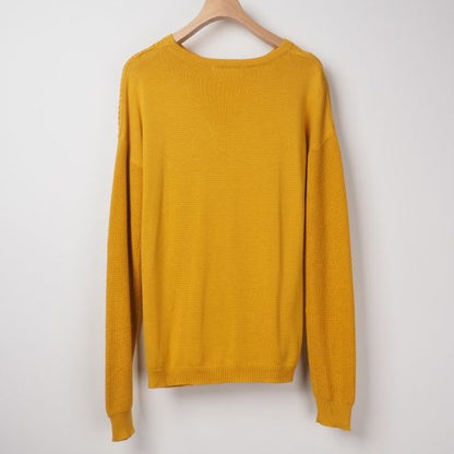 多種編みアシンメトリーニット