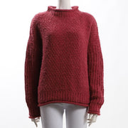 バスケット編ドロップショルダーオフネックニット