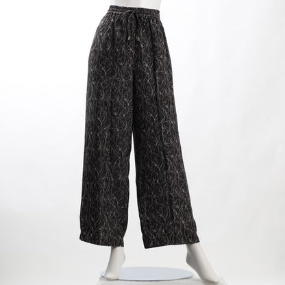 ラインプリントドロストワイドパンツ