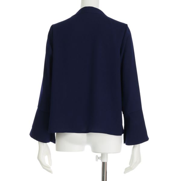 カフス袖Vネックブラウス