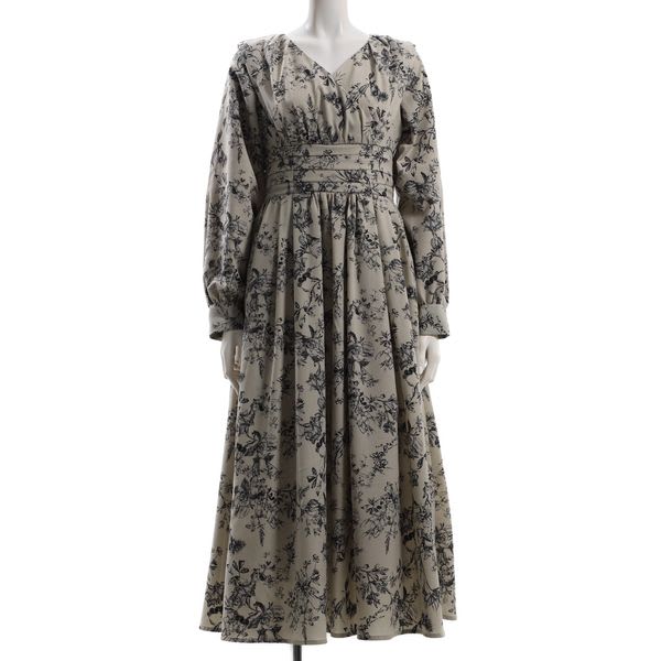 花柄カシュクールデザインワンピース