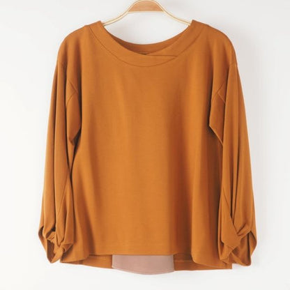 バックジップデザインカットソー