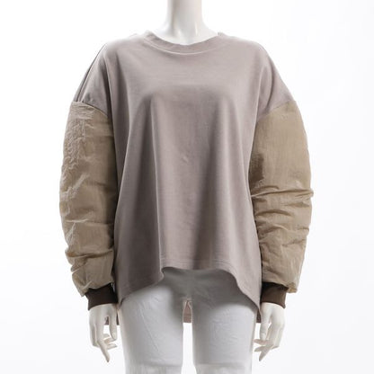 異素材切り替えクルーネックカットソー