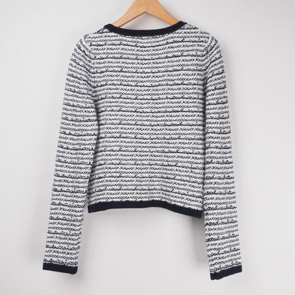 ツイード風レディライクニットカーディガン