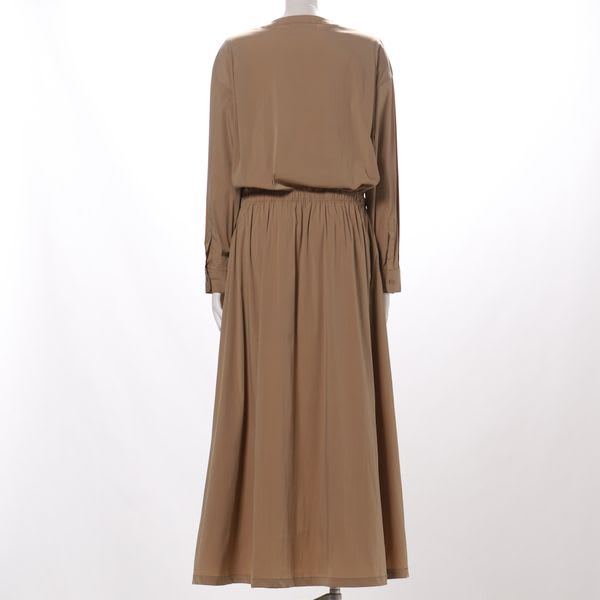 ウエストゴムリボンベルト付きワンピース