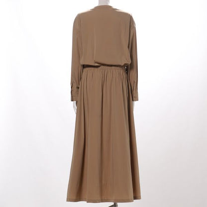 ウエストゴムリボンベルト付きワンピース