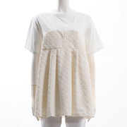 ジャガード生地レイヤードカットソー