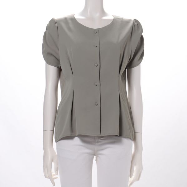 ふんわりお袖前開きブラウス