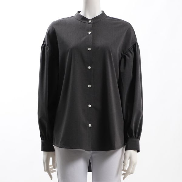 ふんわりお袖バンドカラーブラウス