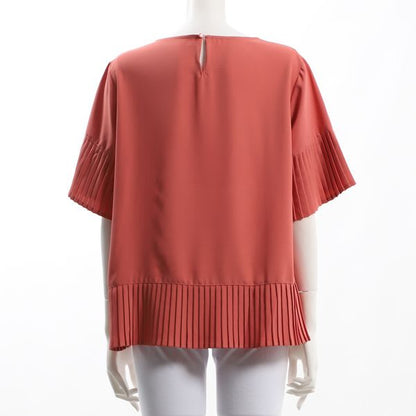 プリーツデザインブラウス