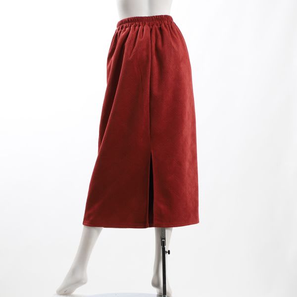 フェイクスウェードエンボス加工ナロースカート