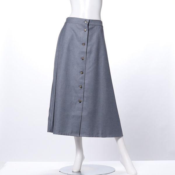 フロントボタンフレアスカート