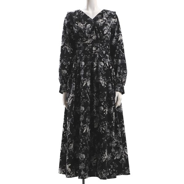 花柄カシュクールデザインワンピース