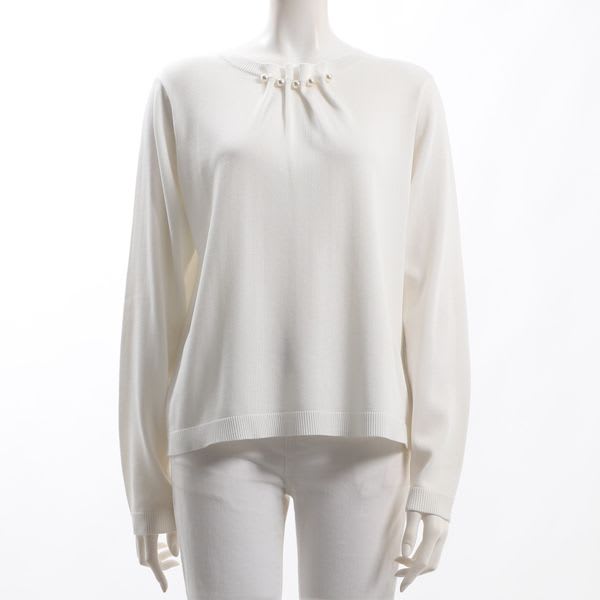 パールネックラインニット