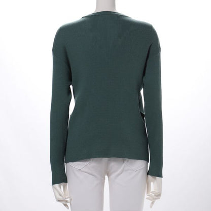 フロント結びデザインリブニット