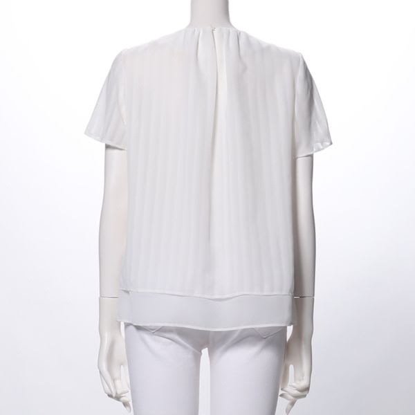 シャドーストライプ柄透け感ブラウス