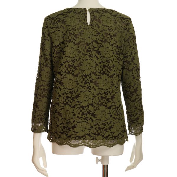 スカラップレースブラウス