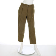 Dカンベルト付きタックパンツ