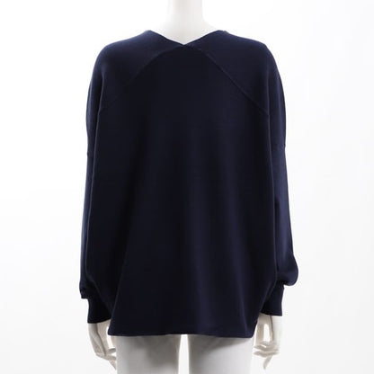 Vネックドロップショルダーニットチュニック