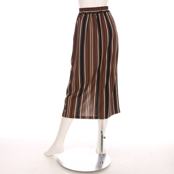 マルチストライプ柄タイトスカート