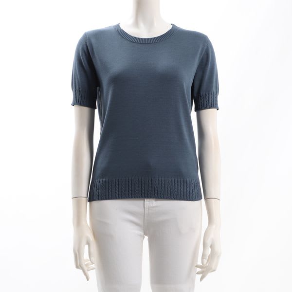 クルーネックハイゲージニット