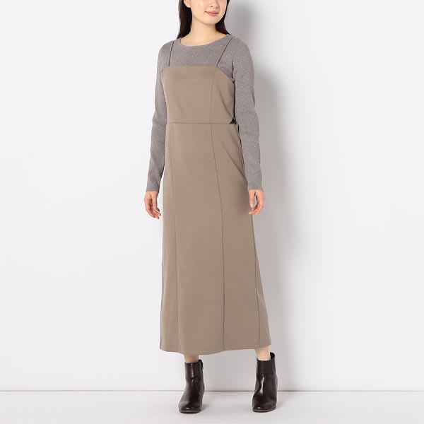 スッキリシルエットキャミソールワンピース