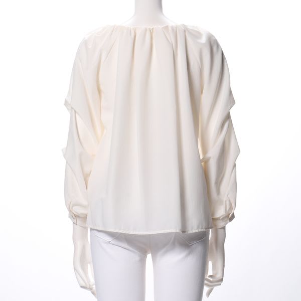 フィフリルサテンギャザートップス