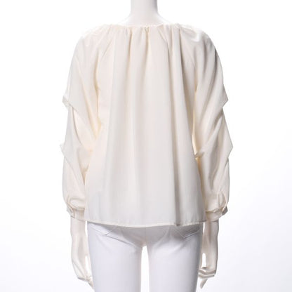 フィフリルサテンギャザートップス