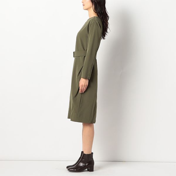 ベルト付きワンピース