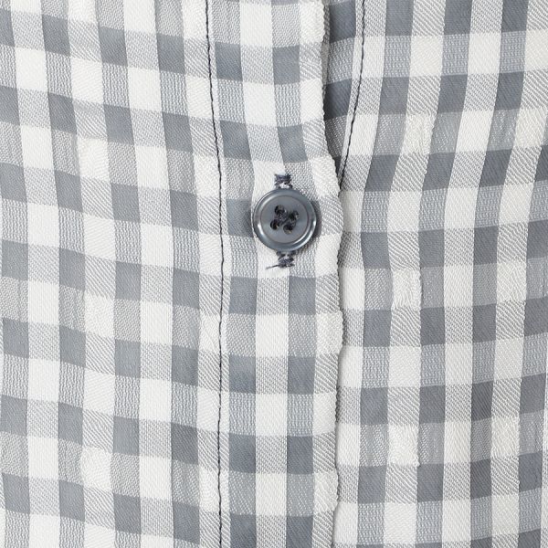 シアーチェック柄シャツワンピース