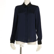 バイカラーデザインシャツブラウス