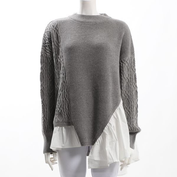 ドッキングアシンメトリーニット