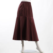 タッサーエアリー切り替えデザインフレアスカート