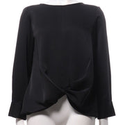 裾ツイストデザインとろみブラウス